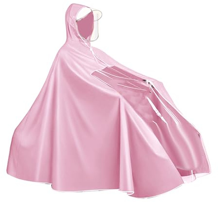 Alomejor Electric Battery Raincoat Long Full Body Reusable Rain Poncho for Single Occupant or Electric Battery Bikes (3XL Type)