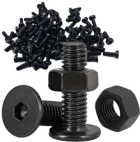 VIVIIHOO M5x10mm Schrauben Set 50 Sätze - Innensechskant, Schwarz, Edelstahl - Ideal für Maschinenbau, Elektronik & Automobilindustrie