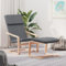 ShGaxin Relaxsessel mit Hocker Dunkelgrau Stoff, Fernsehsessel, Kinosessel, Lesesessel, Tv Sessel, Ohrensessel, Armsessel, Seselstuhl Wohnzimmer - 3154897