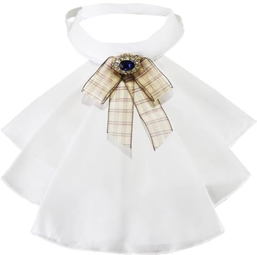 Victorian Abnehmbarer Jabot Krawatte Geprüften Bowknot Steampunk Layered Ruffled Fake Kragenhemd Vorne Krakenkostüm -Accessoire