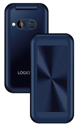 Logicom - Mobile à Clapet Double Sim Le Fleep 450 avec Bluetooth, Écran 1,77’’, Mémoire 48 Go, Batterie de 1000 mAh, Autonomie Jusqu’à 7 Jours en Veille, avec Fonction Torche - Bleu