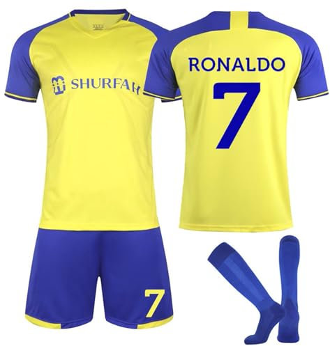 Fußball Trikot Nr.7, Hause/Auswärts 7 Fußball Trikot für Kinder Erwachsener, Nr.7 Fussball Trikot Shorts Socken für Jungen Herren