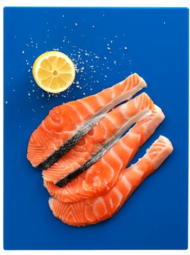 CHEFZOCO Tabla de corte profesional, Tabla de picar, Tabla de cocina, Tabla para alimentos, Tabla antibacteriana, Polietileno, No deja sabor ni olor, Antibacteriana, 40 x 30 x 1.5 cm, Azul