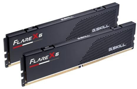 G.SKILL Flare X5 Series (AMD Expo) DDR5 RAM 32GB (2x16GB) 6400MT/s CL32-39-39-102 1.40V Desktop Computer Memory UDIMM - Matte Black (F5-6400J3239G16GX2-FX5)