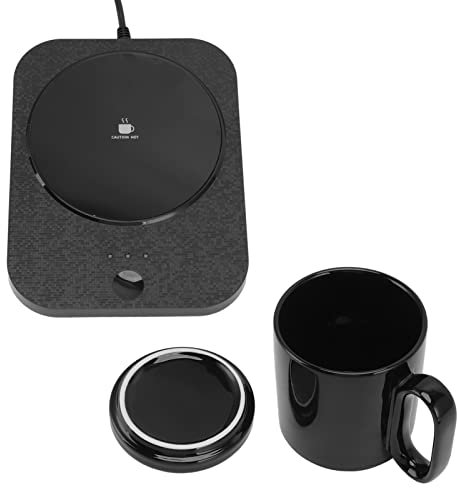 Topyond Smart Cup Warmer, 3 Gear Adjustable USB Powered Heating Coaster for Milk Coffee Tea Cups, Insulation Warmer with Memory Function, Auto-Off Protection for Home Office (blanco)