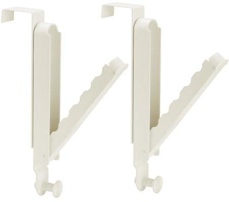 2Pcs Over Door Clothes Drying Racks, Over The Door Folding Drying Rack with 6 Grooves Over Door Hangers for Clothes, Hang Over Door Airer Folding Door Hanger for Clothes, Coat, Behind Door (White)
