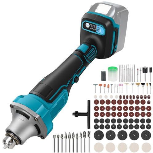 Makita 18 V, levigatrice diritta senza fili, 10 perni, 99 accessori, 0,6-6 mm