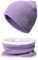Mütze Damen Herren Wintermütze Freizeit Winter Strickmützen Elastizität Outdoor Beanie Komfortabel Niedlich Fischermütze Winddichte Weich 2 Teilig Babymütze Warme Lustig mit Schal Caps Haube
