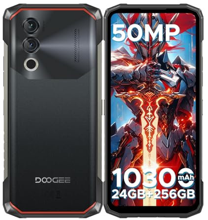 DOOGEE Blade 10 Power [2025] Outdoor Smartphone Ohne Vertrag Android 14, 24GB+256GB/TF 2TB Outdoor Handy 10300mAh/18W, 6.6'' HD+ baustellenhandy, 50MP AI Kamera,3 Card Slot/IP68/69K/NFC/GPS/Face ID