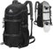 Outplea 30L Leicht Wanderrucksack Herren Damen, Multifunktional Reiserucksack mit Skateboard Gurte, Tagesrucksack Sportrucksack für Wandern Outdoor Camping Freizeit, Schwarz