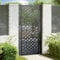 Brokky 4101003 Garden Gate Black 105x205 cm Steel Cross Design Garden Gates High galvanised wrought iron metal swing gate