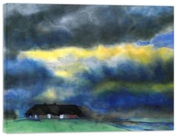 SDYSKKUG Emil Nolde Kunstdruck Leinwandbilder. Berühmte Gemälde Abstrakte Bild Reproduktion. Home. Poster Fertig zum Aufhängen 80x60cm Innenrahmen
