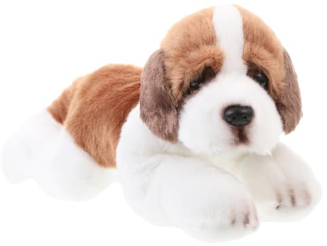 VANZACK Realistisches Plüsch Hundespielzeug Bernhardiner Deko Kuscheltier Weiches Stofftier Wohnzimmer Sofa Kissen Geschenk Für Mädchen