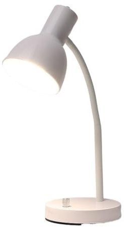 IWENZHKPA Eye Care Desk Lamps Adjustable Gooseneck Lamp With Wrought Iron Base Rotary Switch Study Lamp Eyes(White)