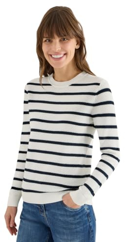 Cecil Damen Gestreifter Strukturpullover