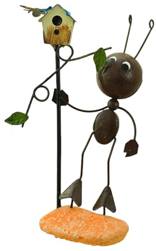YiQinzcxg Ameisenförmige Gartenskulptur Aus Eisen Dekorative Statue Geeignet Zur Unterstützung Von Pflanzen Hinterhofdesign Raumaufwertung Freien Wetterbeständiger Gartenstecker