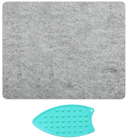 17 x 13.5 Wool Pressing Mat Quilting Ironing Pad - Portable Easy Press Wooly Felted Iron Board for Quilters, Great for Quilting | Sewing Projects