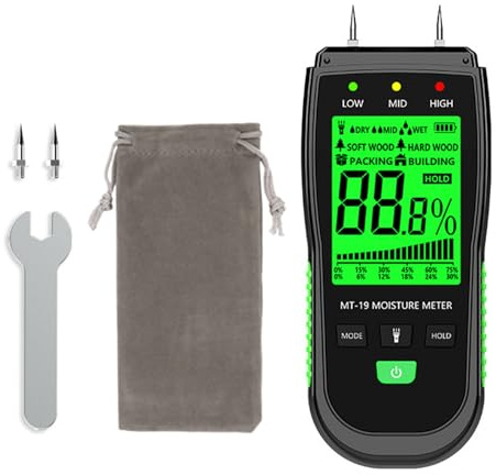 Professioneller Holzfeuchtendetektor für Bau Brennholz - Kompakt & Design Ziegelmauer Meter