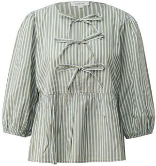 s.Oliver Gestreifte Bluse mit Schleifendetails