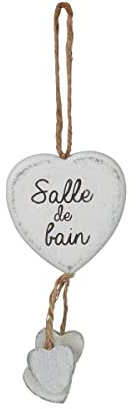 Atmosphera - Plaque de Porte Bois - Blanc - 8-5x19 cm - Modèle 4