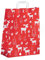 18+8x22cm, Elch, Papiertragetasche, Flachhenkel, Geschenktüte Weihnachten, Weihnachtstüten, Geschenktasche, Rot Größe 250 Stück