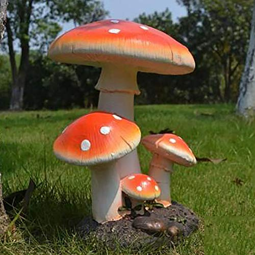 zenggp Gartenschmuck Simulation Große Pilz Dekoration Garten Harz Skulptur Kunsthandwerk