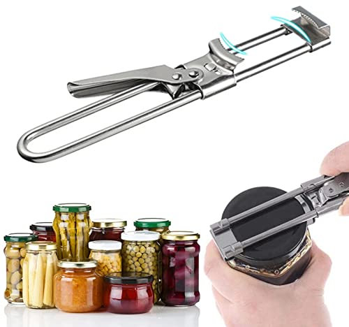 Deckelöffner, Deckelöffner für Schraubgläser, Glasöffner Schraubdeckelöffner, Multifunktion Verstellbarer Dosenöffner für Schraubgläser, Kitchen Deckelöffner für Senioren, Arthritis, Frauen