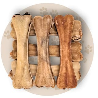 Warnick's Hundesnack Kauknochen mit Pansen 12 cm - 20 Stück | Gepresste Rinderhaut mit Pansenfüllung - Kausnack für Hunde als Leckerli & zur Zahnpflege - Naturbelassen