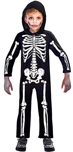 (PKT) (9907090) Child Boys Skeleton Costume (8-10yr)