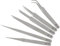 Pinzettenwerkzeug aus Edelstahl Praezisions-Pinzette Set Gebogener Spitze Edelstahl Pinzette Standard Edelstahl-Pinzette Spitz Edelstahl Pinzette für Computer, Elektronische Reparaturen(6 Stücke)