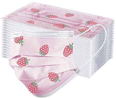 Lulupi 50 Stück Kinder Mundschutz Einweg Mund-Nasenschutz 3D Cartoon Druck Bandana Maske Tücher Staubs-chutz Atmungsaktive Mund-Nasen Bedeckung Dinosaurier Tiermotiv Halstuch Schals für Jungen Mädchen