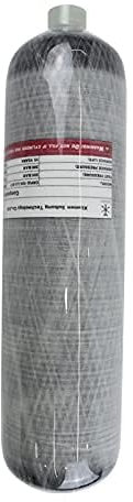 TUXING 4500Psi PCP-Lufttank, Hochdruck-Verbundflasche, Kohlefaser-Lufttank 3L, CE-geprüft, PCP-Paintball-Lufttank, Tauchtank (Leere Flasche) M18*1,5