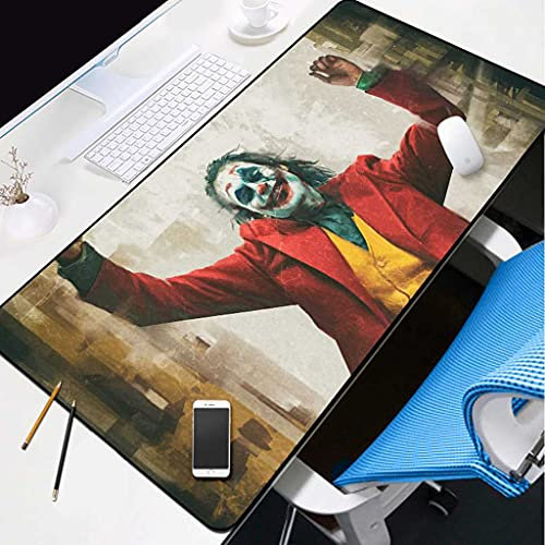KJXNED - Tapis de Souris Gaming XXL 1000x500 mm Personnage De Clown De Film Gamer Mouse Pad Surface Antiderapant Base en Caoutchouc Antidérapante pour Gamer PC et Ordinateur Portable