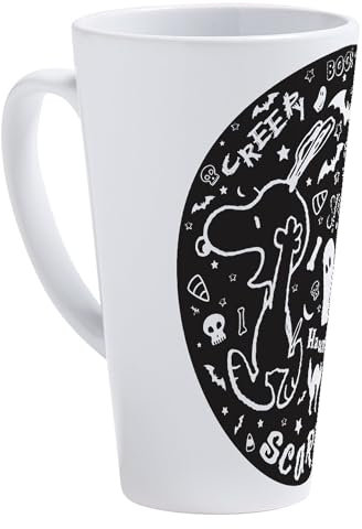 CafePress Snoopy Scary Halloween 17 oz Latte Mug