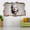Marilyn Monroe Red Lips Smashed Wall 3D-Aufkleber, abnehmbarer Wandaufkleber