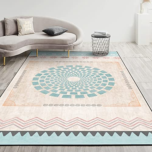 Teppich Teppich babyzimmer babyzimmer Teppich Junge Blau gelb grau gewellte Streifen geometrisches kreismuster Teppich Anti rutsch 80x160cm