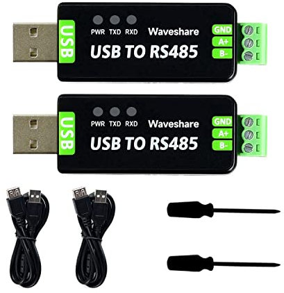Waveshare Industrial USB to RS485 Bidirectional Converter Onboard Original FT232RNL and SP485EEN Allows Automatic Transceiving-2PCS