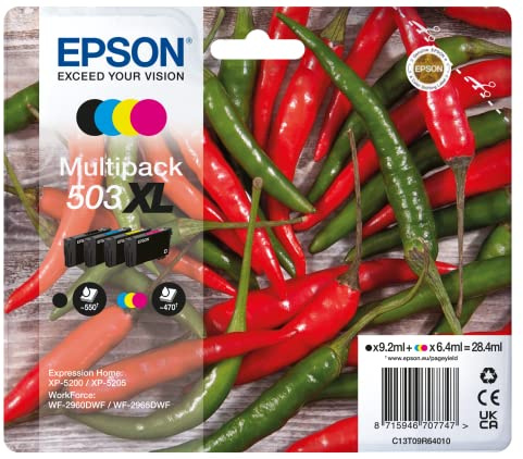 Epson Multipack 4-colours 503XL Ink (Epson 503XL Multipack - 4 pakker - XL)