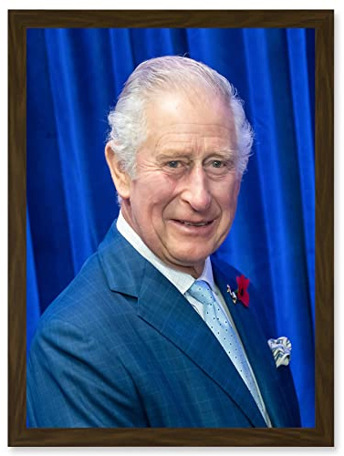Artery8 King Charles III Third of England Scotland United Kingdom Glasgow Photo Artwork Framed Wall Art Print A4
