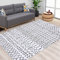 LuxFocus Modern Teppich, Flecken und Wasserfester Fusselfreier Boho-Teppich mit Blumenmuster für Zuhause Büro Schlafzimmer Wohnzimmer Küche waschbarer Teppich, 160 x 200 cm Cream