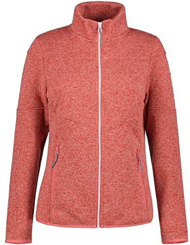 Icepeak Strickfleecejacke für Damen Anahola ohne Kapuze, Farbe:Rot, Größe:S