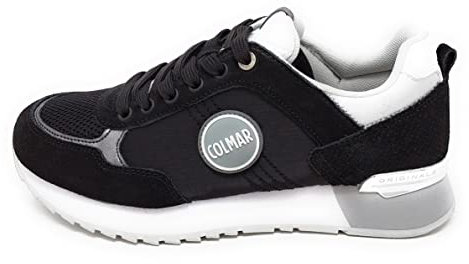 Colmar Travis Authentic Regular Outsole 188 Damen-Sneaker Schwarz/Silber, Schwarz , 40 EU
