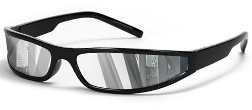 SHEEN KELLY Wrap Around Sonnenbrille für Männer Frauen Vintage Gangster Stil Sonnenbrille Futuristische Brille