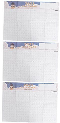 MAGICLULU Wandkalender Stendig Kalender 3 Stück 2021 Studienplan Papier Notizblöcke Stendig- Wand Zeitplanung Wand Planungsliste Wand Memo- Poster Papier Memo-Kalender 2021