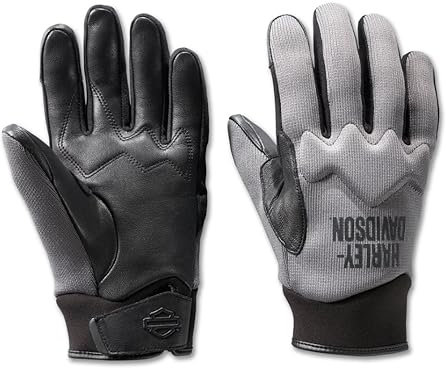 HARLEY-DAVIDSON Dyna Knit Mesh-Handschuhe für Herren – Cool Grey, L
