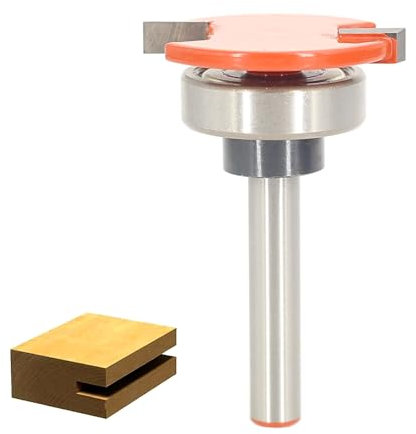 Sinoprotools Top Bearing Slot Cutter Router Bit 1/4 Inch Shank - 5/32 Height, 1-1/4 Dia, 3/16 Depth, Carbide Tip Slot Cutting Bit/Slotting Cutter, for Wood Flooring Grooves