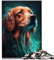 Golden Retriever Hund 1000 Teile Puzzle für Erwachsene, Premium-Karton, präzise ineinandergreifende Entspannungspuzzlespiele, Denksport-Puzzle, 26 x 38 cm