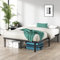 ZINUS Caleb Double Bed frame - Bed 135x190 cm - 36cm Height - Metal bed frame with Underbed storage and steel slat support - Black