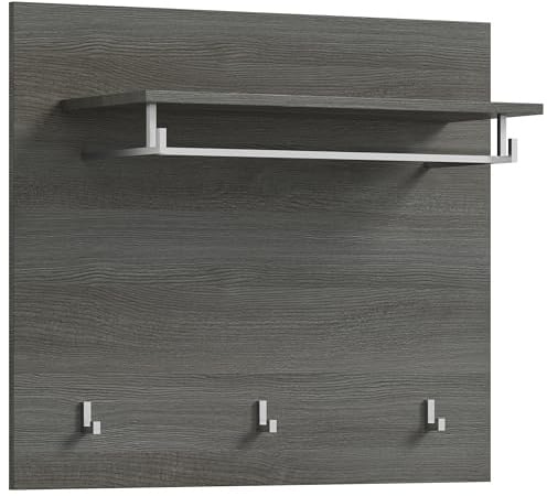 xonox.home Garderobe Salsa Paneel Wandgarderobe in rauchsilber Nb.,ca.80x70x27 cm