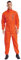 Jugaoge Herren Arbeitsoverall Einteiler Arbeitskleidung Baumwolle Overall Arbeitsanzug Schutzanzug Coverall mit Taschen Gürtel Orange XL